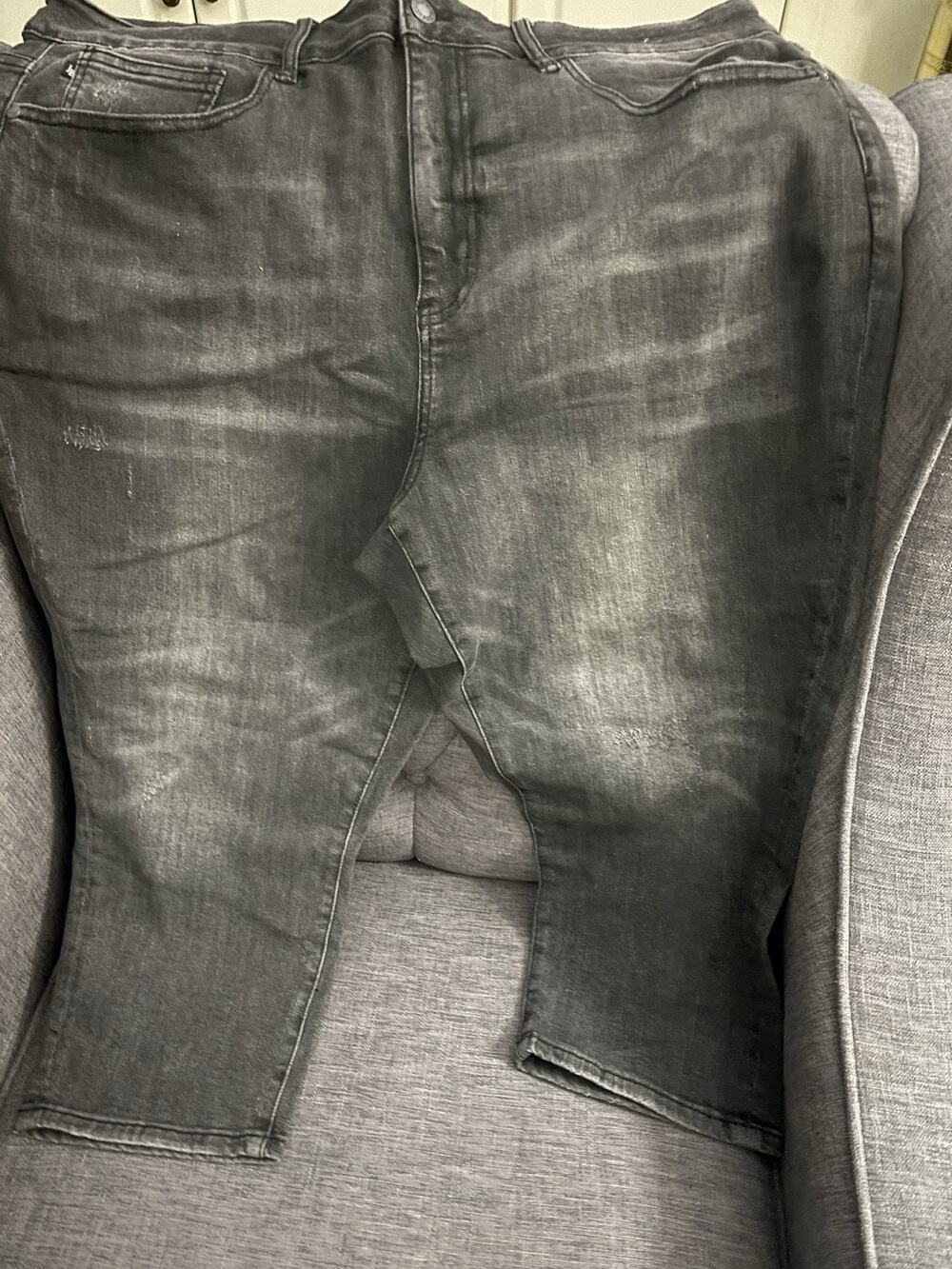 Judy Blue High Rise Skinny Capri Jeans Gray Charcoal Wash Stretch 5-Pocket 22W